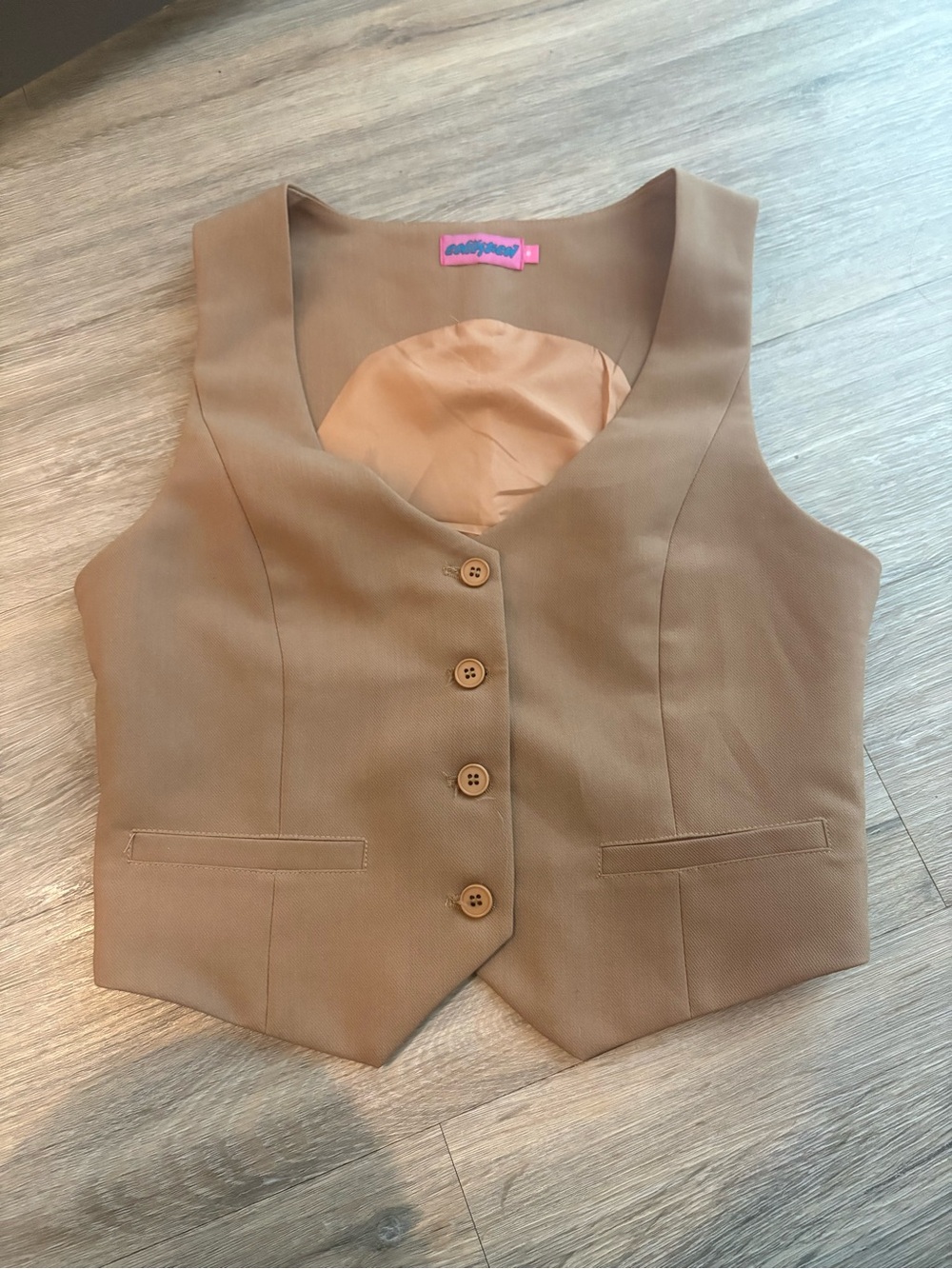 EDIKTED TAN VEST JACKET M